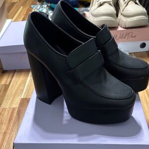 Madden Girl Black Platform Heels